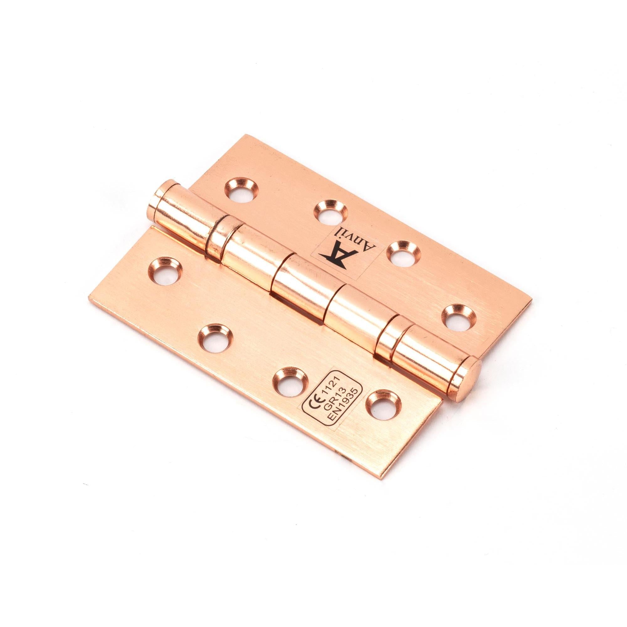 Polished Bronze 4" Ball Bearing Butt Hinge (pair) ss | From The Anvil - Butt Hinges - From The Anvil - Yester Home