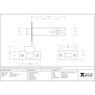 Polished Bronze 4" Heavy Duty Latch - Latches - From The Anvil - Yester Home