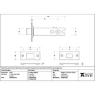 Polished Bronze 4" Heavy Duty Tubular Deadbolt - Deadlocks & Deadbolts - From The Anvil - Yester Home