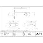 Polished Bronze 4" Heavy Duty Tubular Deadbolt - Deadlocks & Deadbolts - From The Anvil - Yester Home