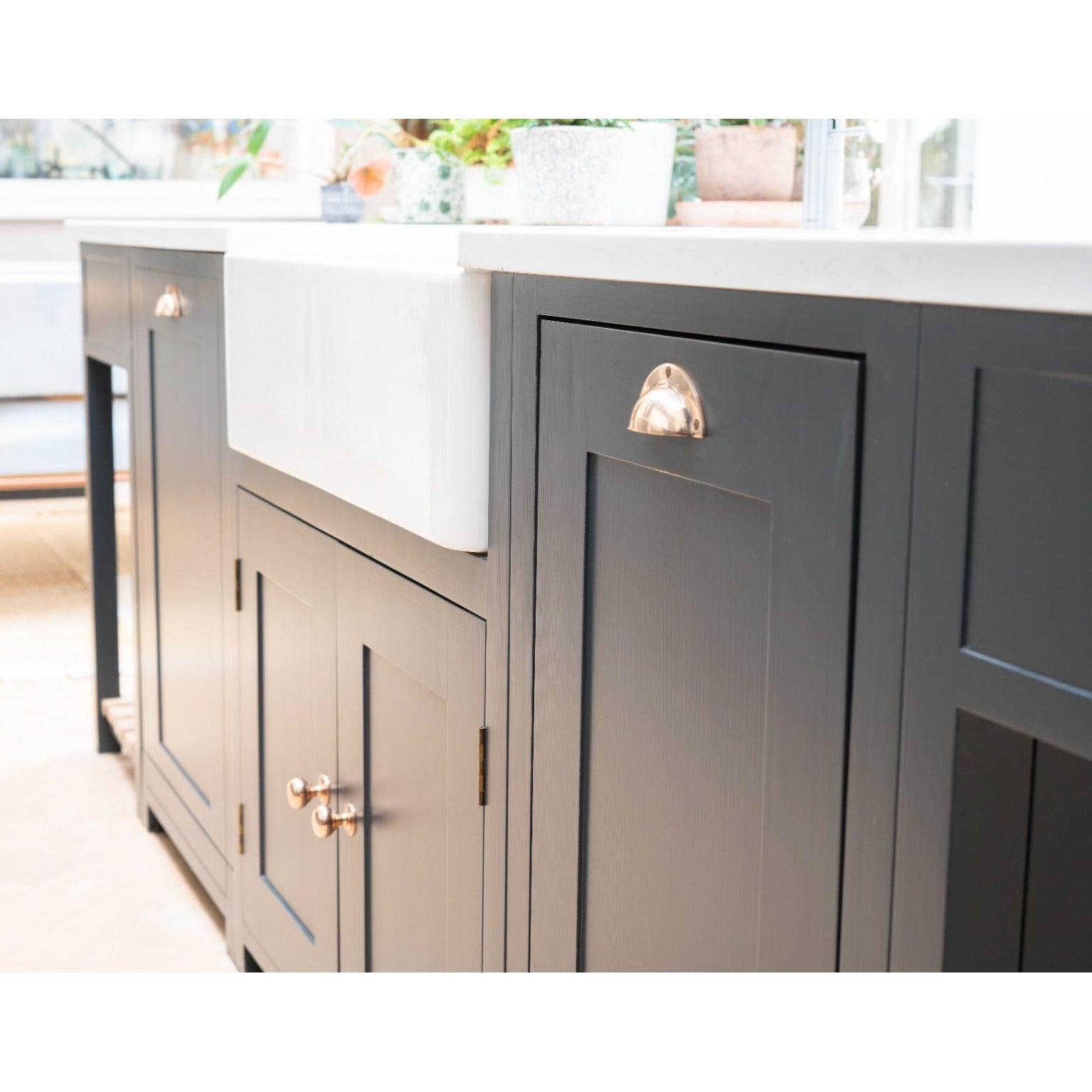 Polished Bronze 4" Plain Drawer Pull | From The Anvil-Drawer Pulls-Yester Home