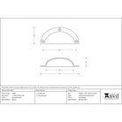 Polished Bronze 4" Plain Drawer Pull | From The Anvil-Drawer Pulls-Yester Home