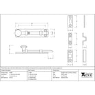 Polished Bronze 4" Universal Bolt | From The Anvil - Bolts - From The Anvil - Yester Home