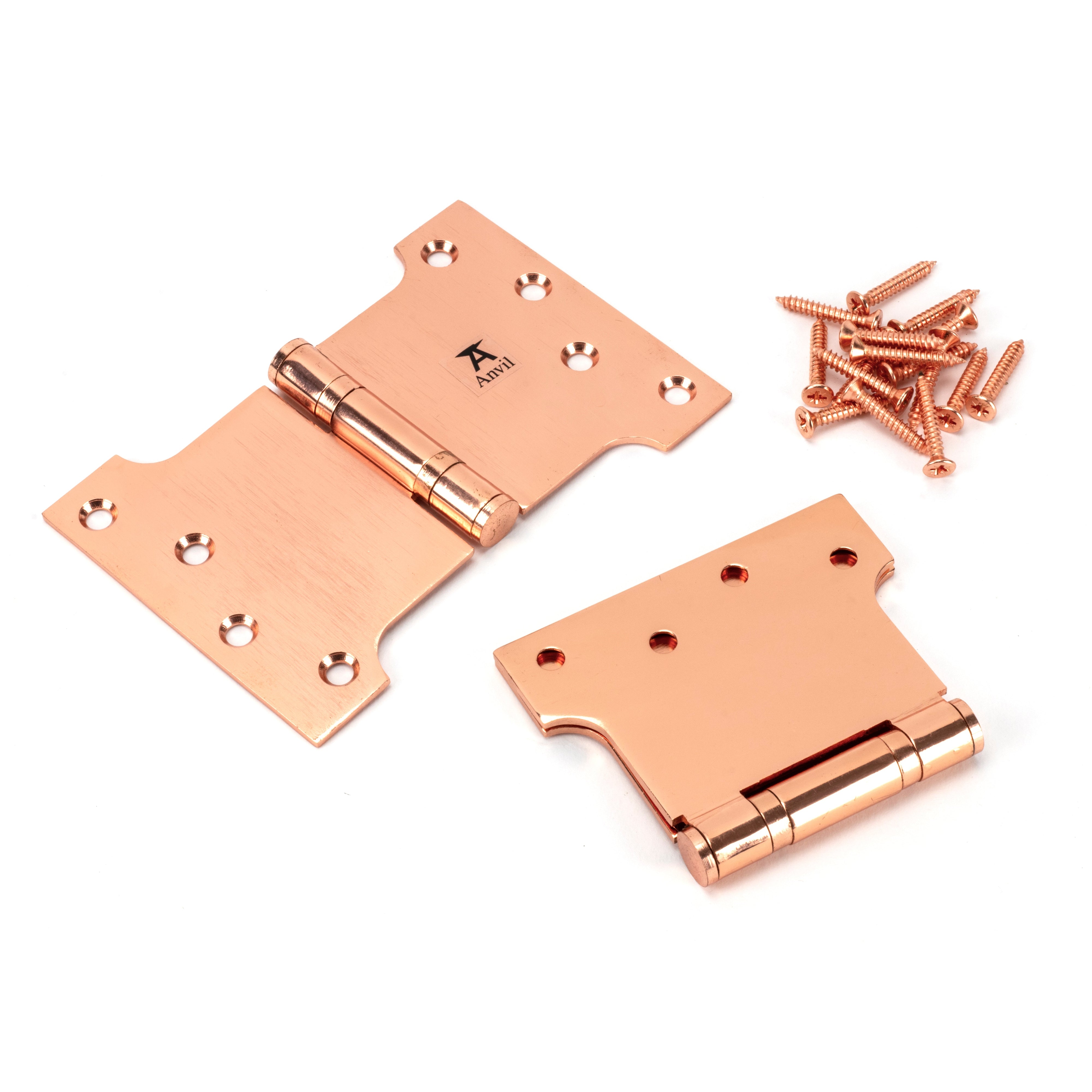 Polished Bronze 4" x 4" x 6" Parliament Hinge (pair) ss | From The Anvil-Parliament Hinges-Yester Home