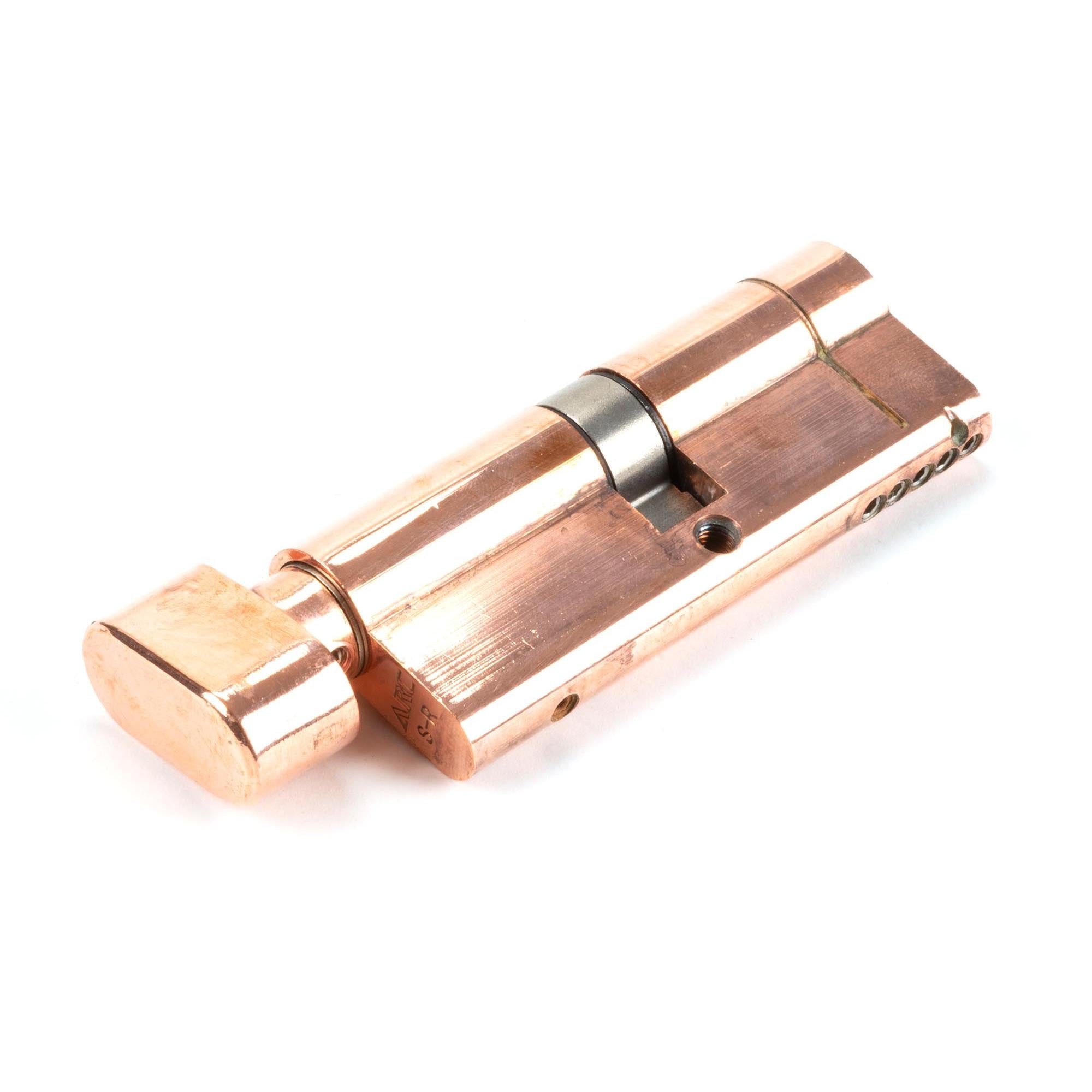 Polished Bronze 40/40 5pin Euro Cylinder/Thumbturn KA | From The Anvil - Euro Cylinders - From The Anvil - Yester Home