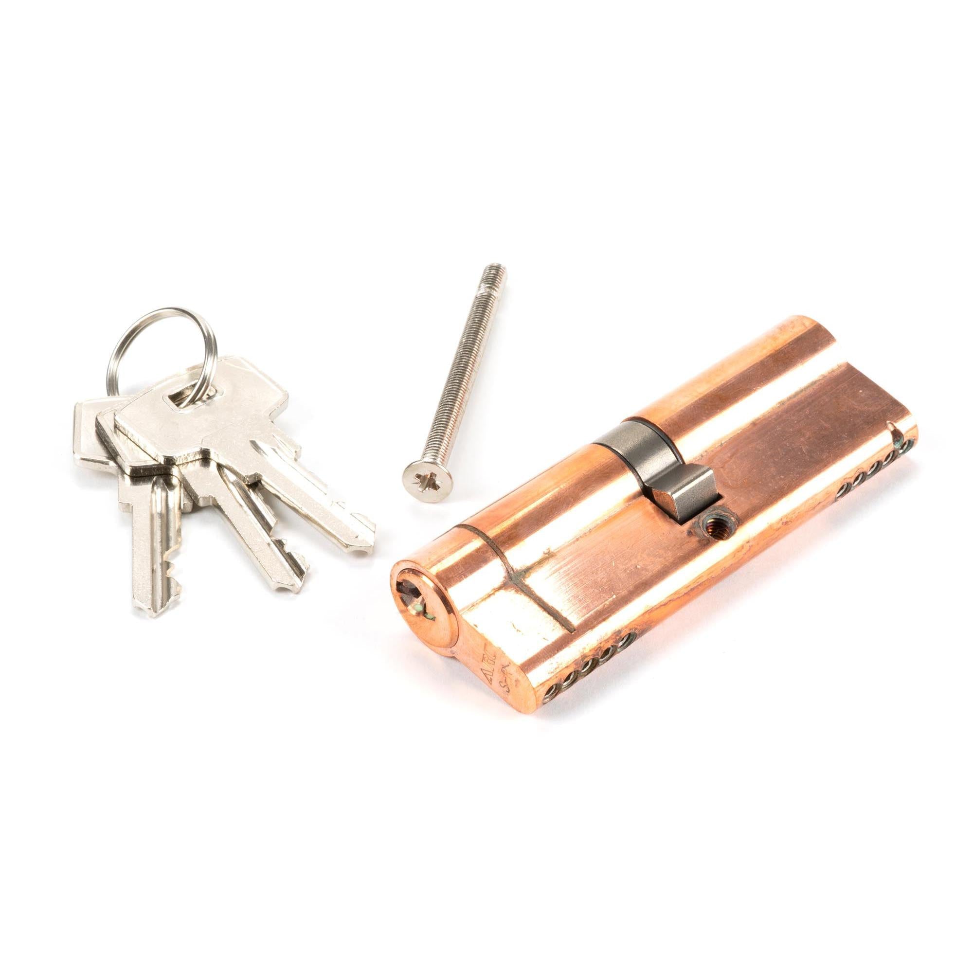 Polished Bronze 45/45 5pin Euro Cylinder KA | From The Anvil - Euro Cylinders - From The Anvil - Yester Home
