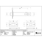 Polished Bronze 5" Heavy Duty Tubular Deadbolt - Deadlocks & Deadbolts - From The Anvil - Yester Home