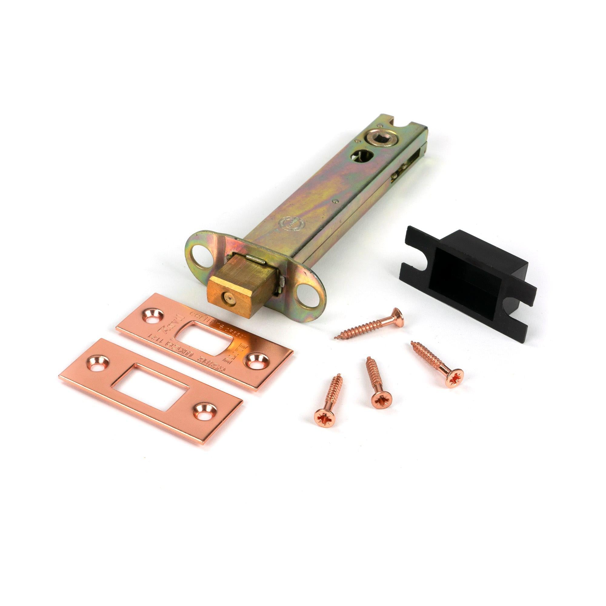 Polished Bronze 5" Heavy Duty Tubular Deadbolt - Deadlocks & Deadbolts - From The Anvil - Yester Home
