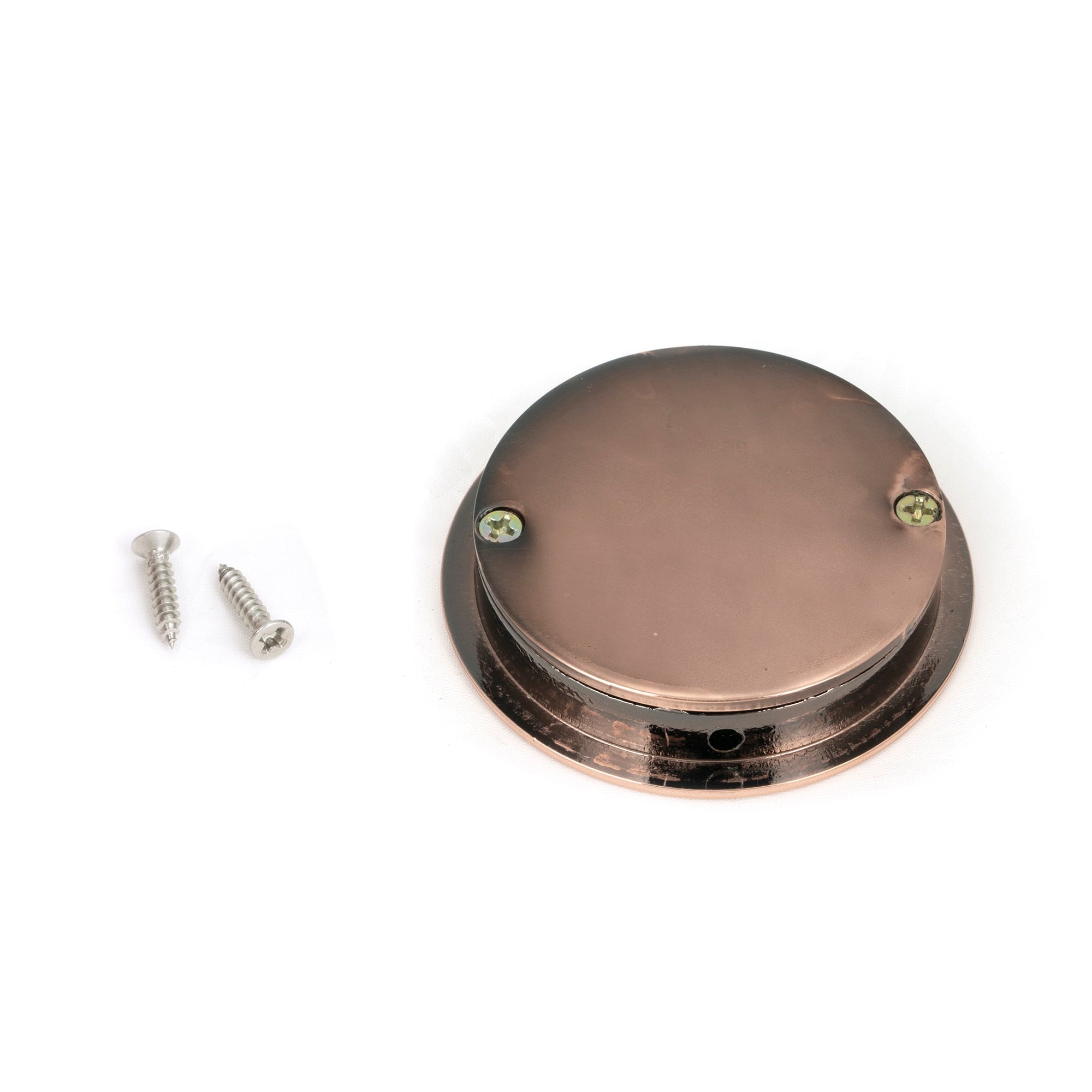 Polished Bronze 60mm Art Deco Round Pull | From The Anvil-Cabinet Pulls-Yester Home