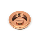 Polished Bronze 60mm Art Deco Round Pull - Privacy Set | From The Anvil-Cabinet Pulls-Yester Home