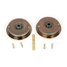 Polished Bronze 60mm Plain Round Pull - Privacy Set | From The Anvil - Cabinet Pulls - From The Anvil - Yester Home