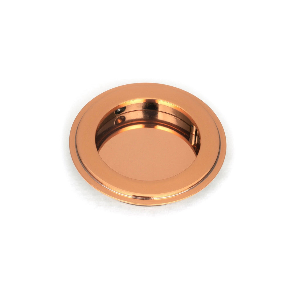 Polished Bronze 75mm Art Deco Round Pull | From The Anvil-Cabinet Pulls-Yester Home
