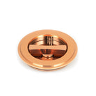 Polished Bronze 75mm Art Deco Round Pull - Privacy Set | From The Anvil-Cabinet Pulls-Yester Home