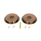 Polished Bronze 75mm Art Deco Round Pull - Privacy Set | From The Anvil-Cabinet Pulls-Yester Home