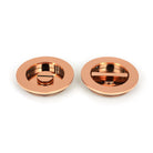 Polished Bronze 75mm Plain Round Pull - Privacy Set | From The Anvil - Cabinet Pulls - From The Anvil - Yester Home