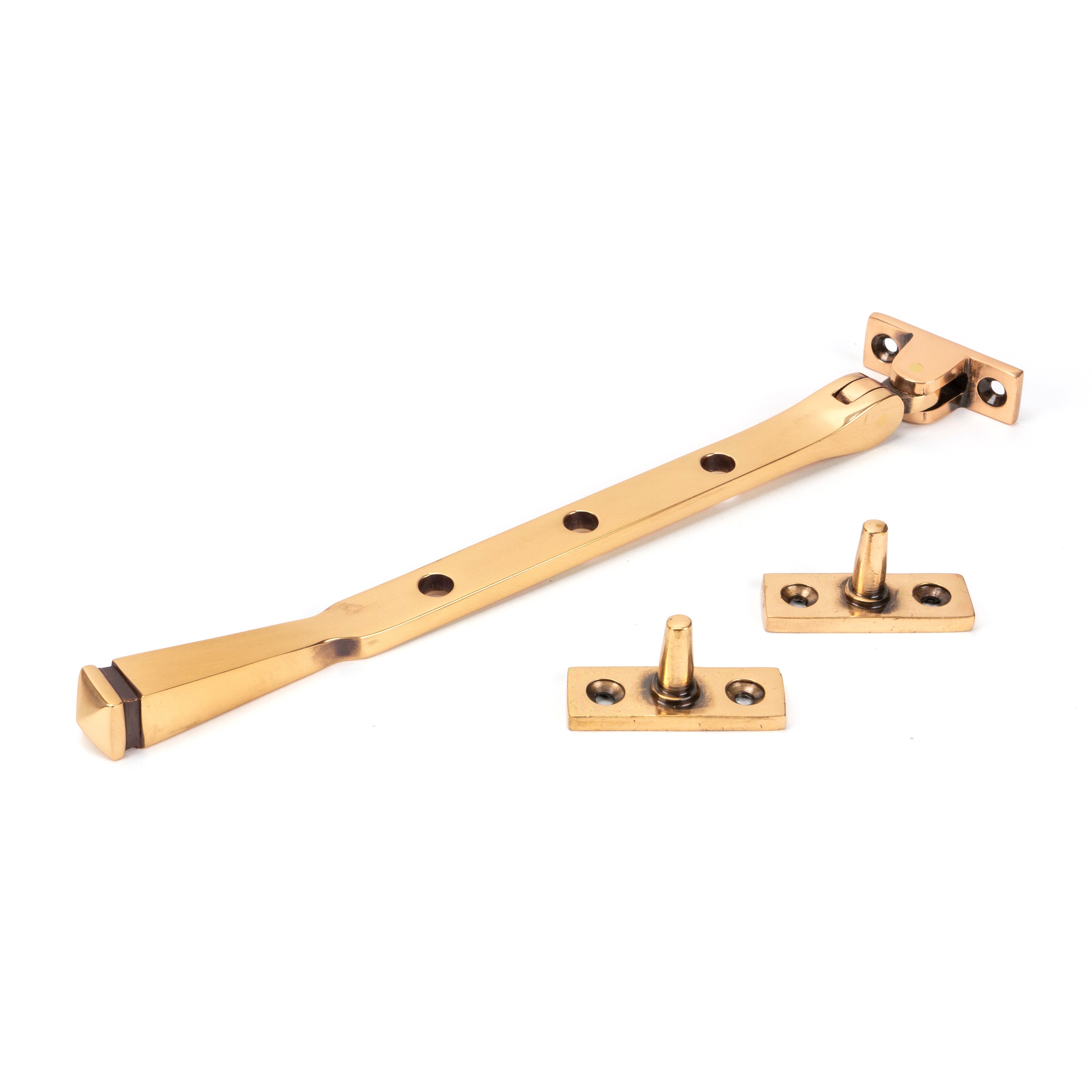 Polished Bronze 8" Avon Stay | From The Anvil-Stays-Yester Home