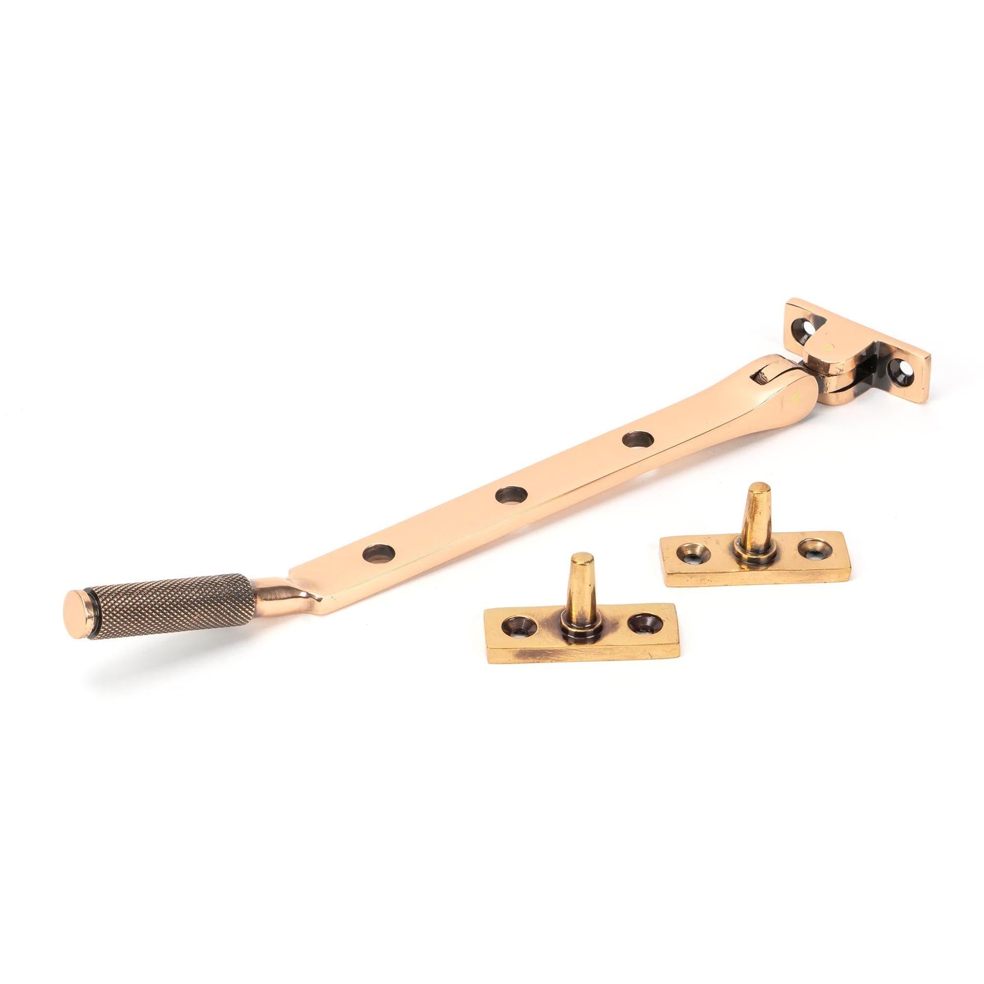 Polished Bronze 8" Brompton Stay | From The Anvil - Stays - From The Anvil - Yester Home