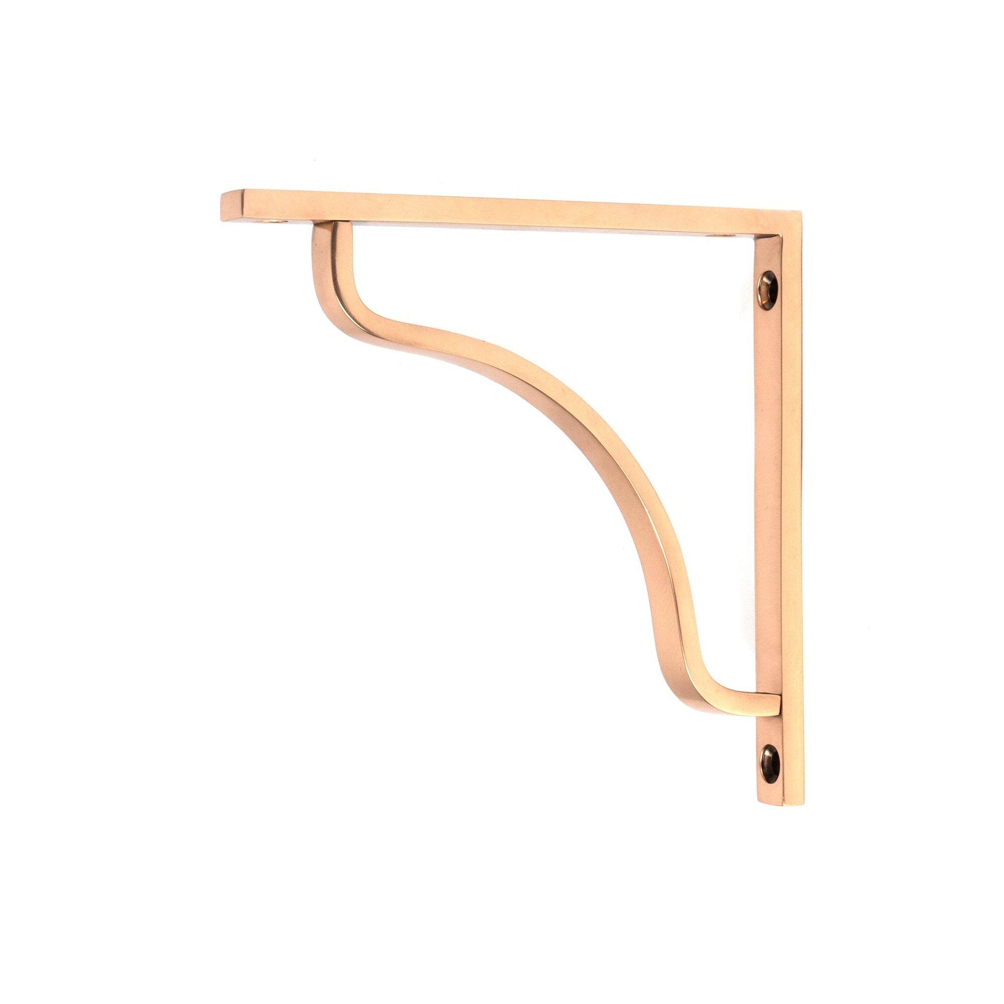 Polished Bronze Abingdon Shelf Bracket (150mm x 150mm) | From The Anvil-Shelf Brackets-Yester Home