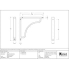 Polished Bronze Abingdon Shelf Bracket (200mm x 200mm) | From The Anvil - Shelf Brackets - From The Anvil - Yester Home