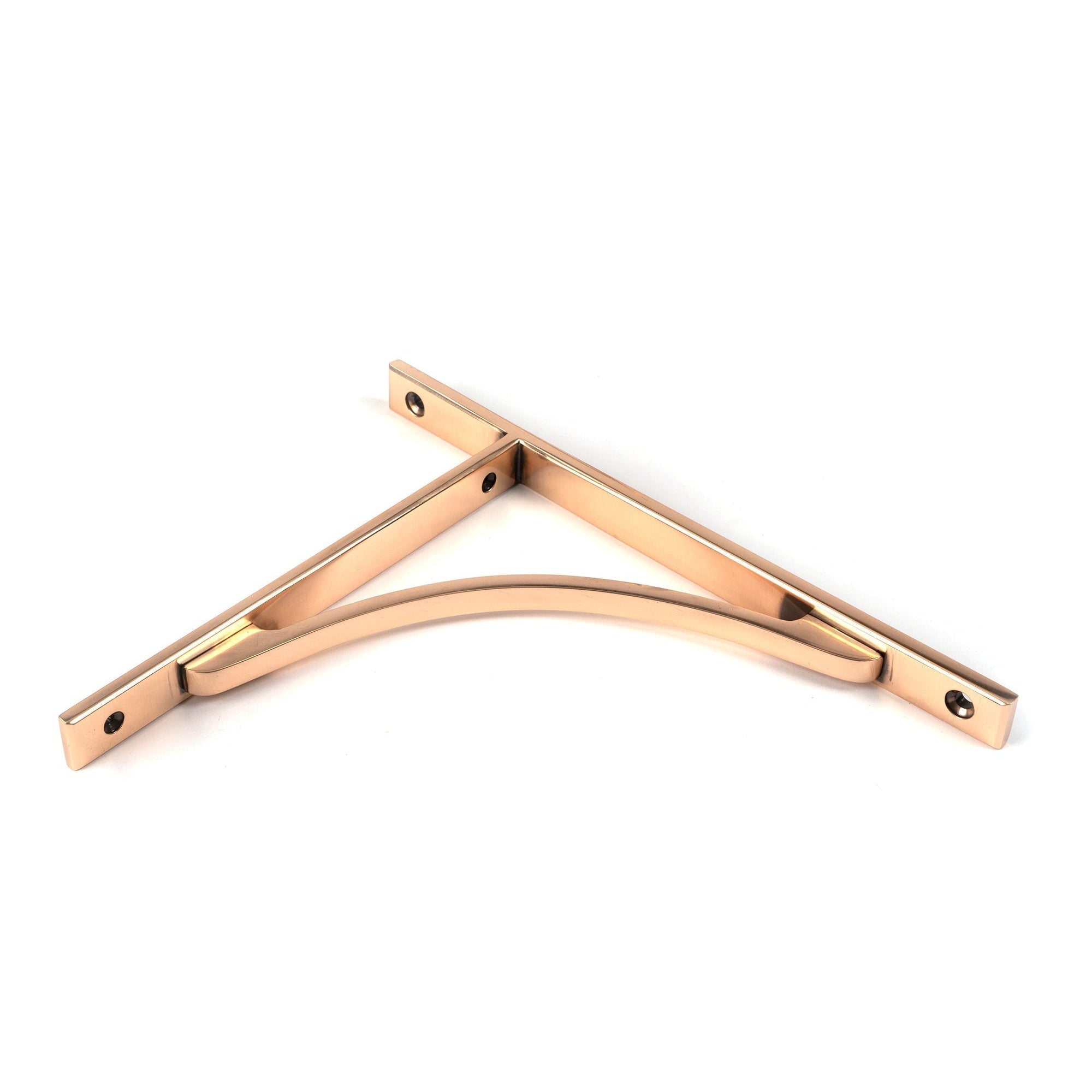 Polished Bronze Apperley Shelf Bracket (260mm x 200mm) | From The Anvil-Shelf Brackets-Yester Home