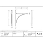 Polished Bronze Apperley Shelf Bracket (314mm x 250mm) | From The Anvil - Shelf Brackets - From The Anvil - Yester Home