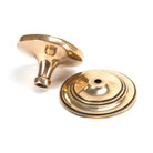 Polished Bronze Art Deco Centre Door Knob | From The Anvil-Centre Door Knobs-Yester Home