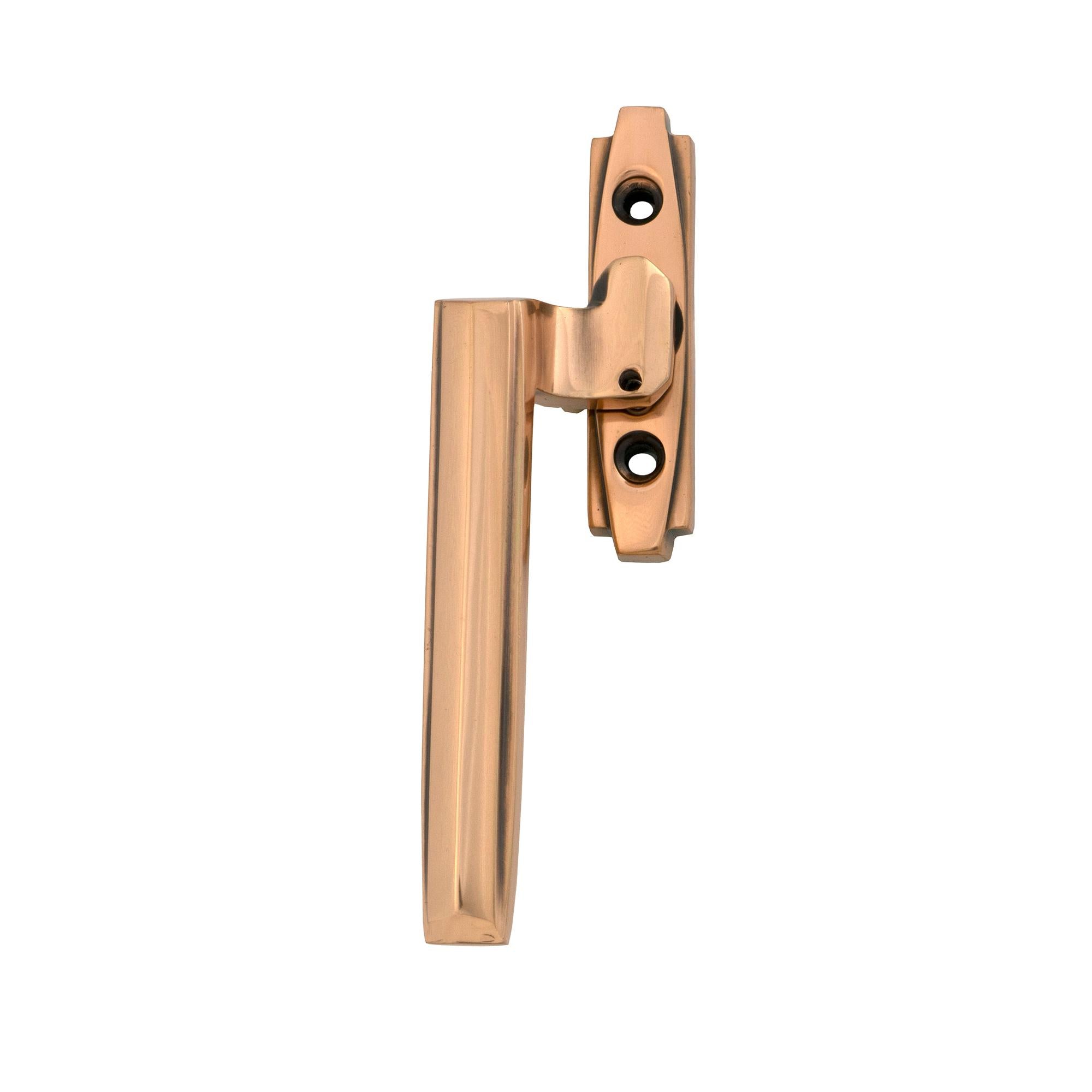 Polished Bronze Art Deco Espag - LH - Espag. Fasteners - From The Anvil - Yester Home