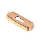 Polished Bronze Art Deco Euro Escutcheon (Set) | From The Anvil-Euro Escutcheons-Yester Home