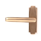 Polished Bronze Art Deco Lever on Rose Set | From The Anvil-Lever on Rose-Yester Home