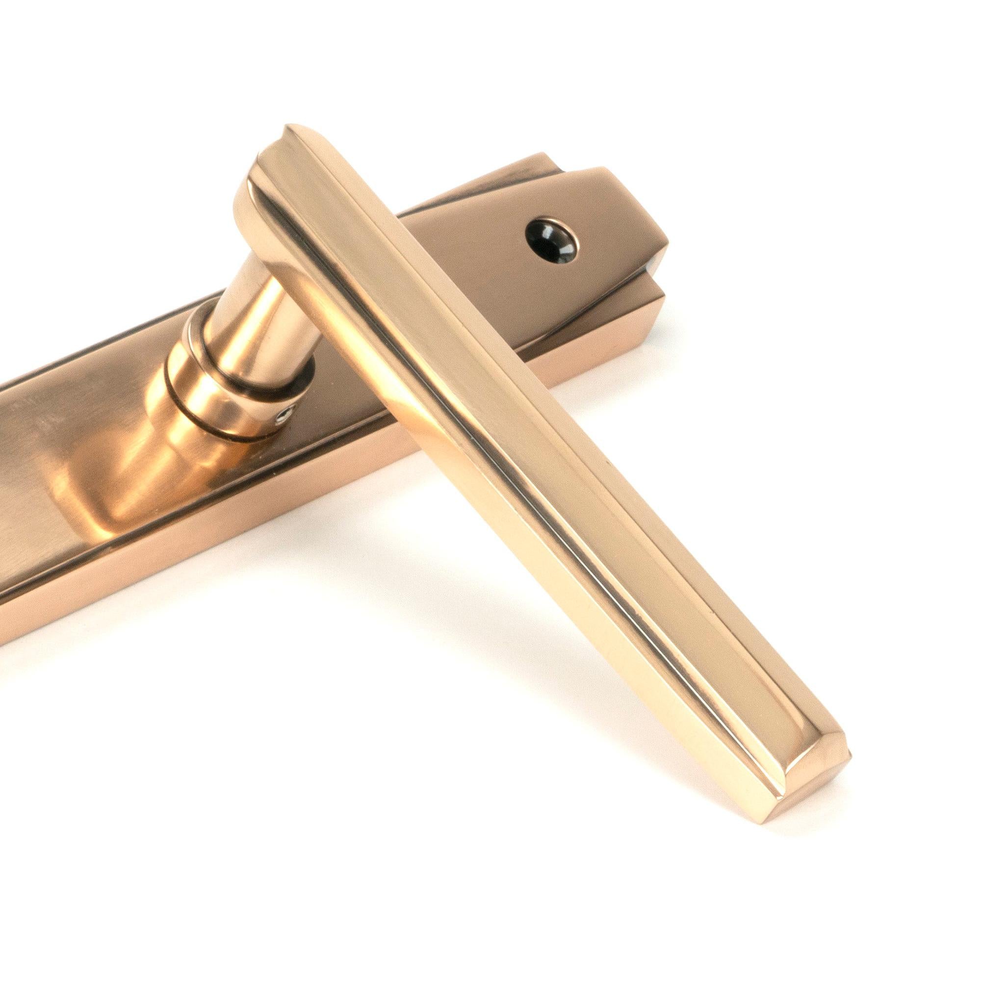 Polished Bronze Art Deco Slimline Lever Espag. Lock Set | From The Anvil - Espagnolette - From The Anvil - Yester Home