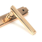 Polished Bronze Art Deco Slimline Lever Espag. Lock Set | From The Anvil-Espagnolette-Yester Home
