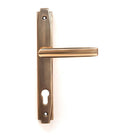 Polished Bronze Art Deco Slimline Lever Espag. Lock Set | From The Anvil-Espagnolette-Yester Home