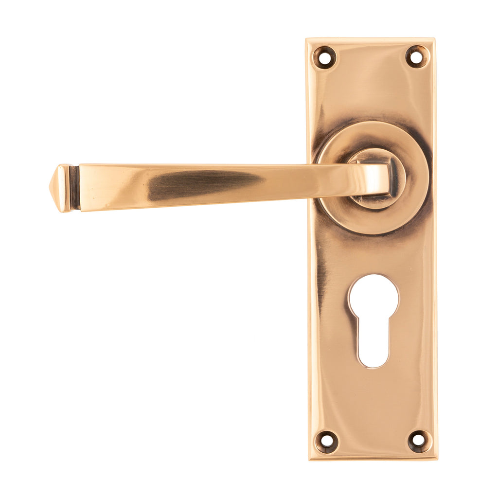 Polished Bronze Avon Lever Euro Lock Set | From The Anvil-Lever Euro-Yester Home