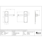 Polished Bronze Avon Lever Latch Set | From The Anvil-Lever Latch-Yester Home