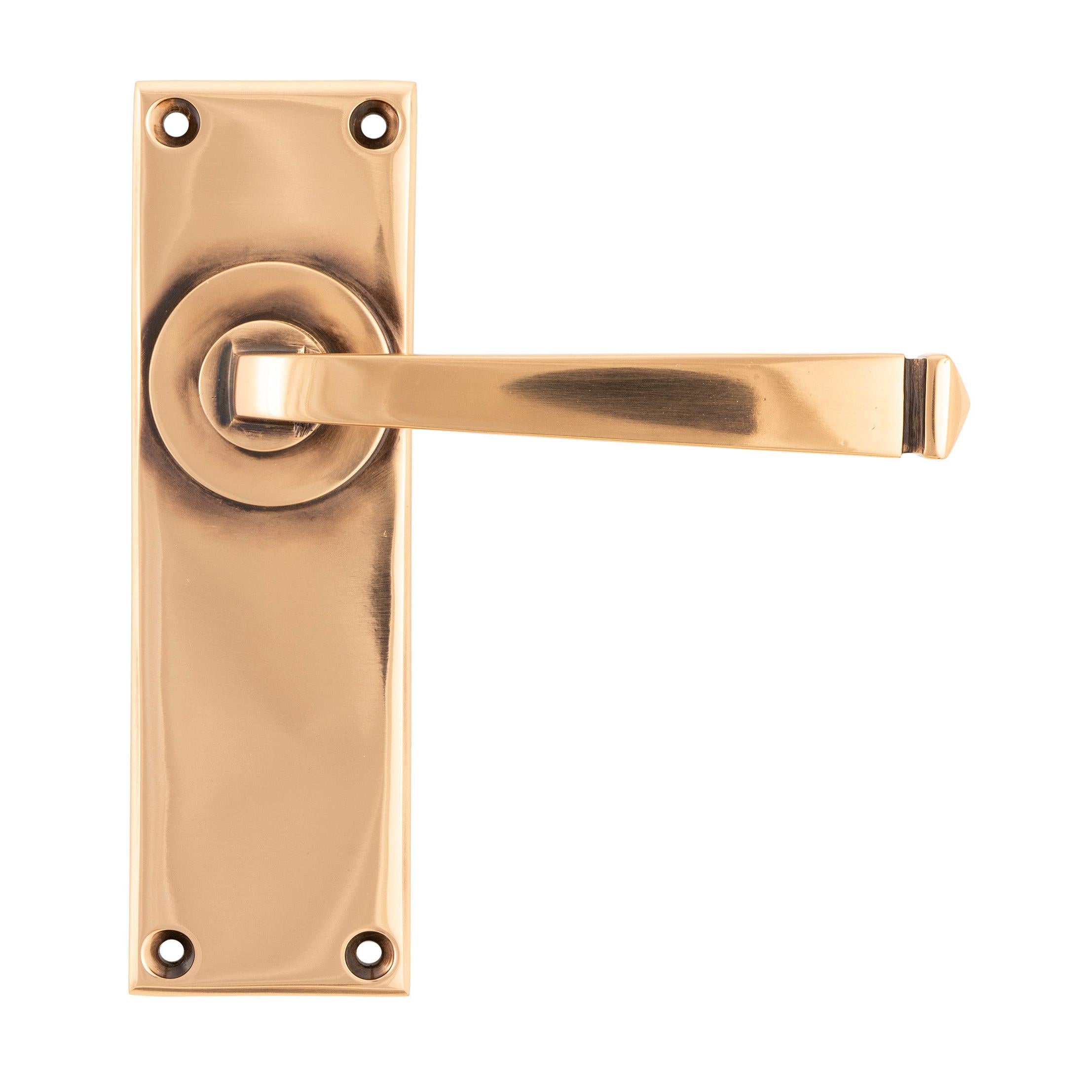 Polished Bronze Avon Lever Latch Set | From The Anvil - Lever Latch - From The Anvil - Yester Home