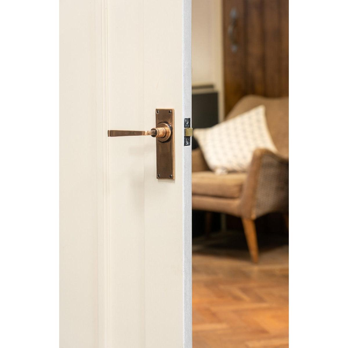 Polished Bronze Avon Lever Latch Set | From The Anvil-Lever Latch-Yester Home