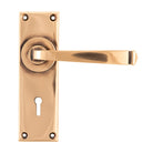 Polished Bronze Avon Lever Lock Set | From The Anvil - Lever Lock - From The Anvil - Yester Home
