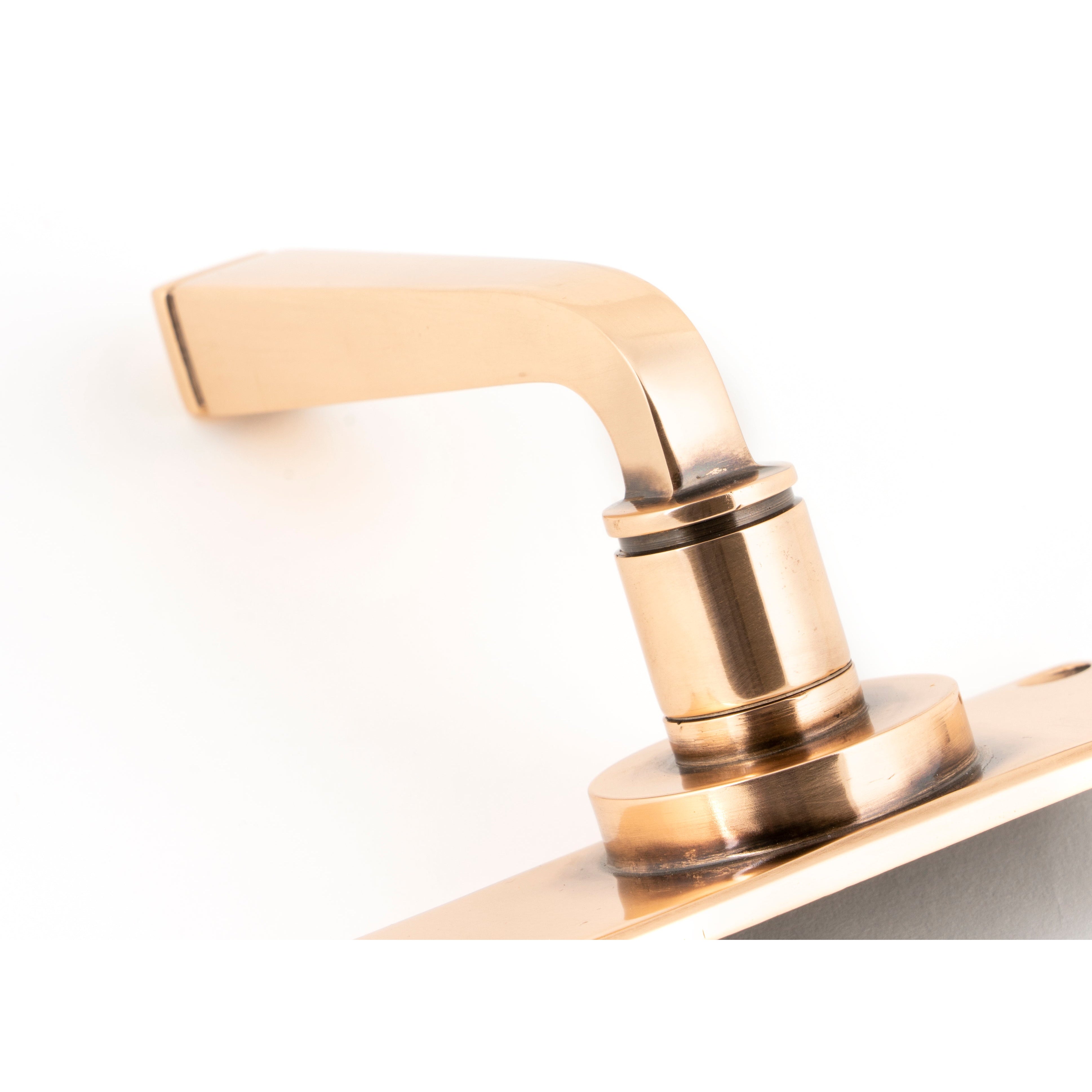 Polished Bronze Avon Lever Lock Set | From The Anvil-Lever Lock-Yester Home