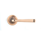 Polished Bronze Avon Round Lever on Rose Set (Plain) | From The Anvil - Concealed - From The Anvil - Yester Home