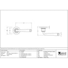Polished Bronze Avon Round Lever on Rose Set (Plain) - Unsprung | From The Anvil - Concealed - From The Anvil - Yester Home
