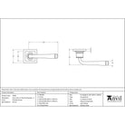 Polished Bronze Avon Round Lever on Rose Set (Square) - Unsprung | From The Anvil - Concealed - From The Anvil - Yester Home