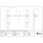 Polished Bronze Avon Slimline Lever Espag. Lock Set | From The Anvil - Espagnolette - From The Anvil - Yester Home
