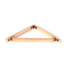 Polished Bronze Barton Shelf Bracket (150mm x 150mm) | From The Anvil-Shelf Brackets-Yester Home