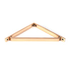 Polished Bronze Barton Shelf Bracket (200mm x 200mm) | From The Anvil-Shelf Brackets-Yester Home