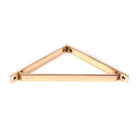 Polished Bronze Barton Shelf Bracket (200mm x 200mm) | From The Anvil-Shelf Brackets-Yester Home