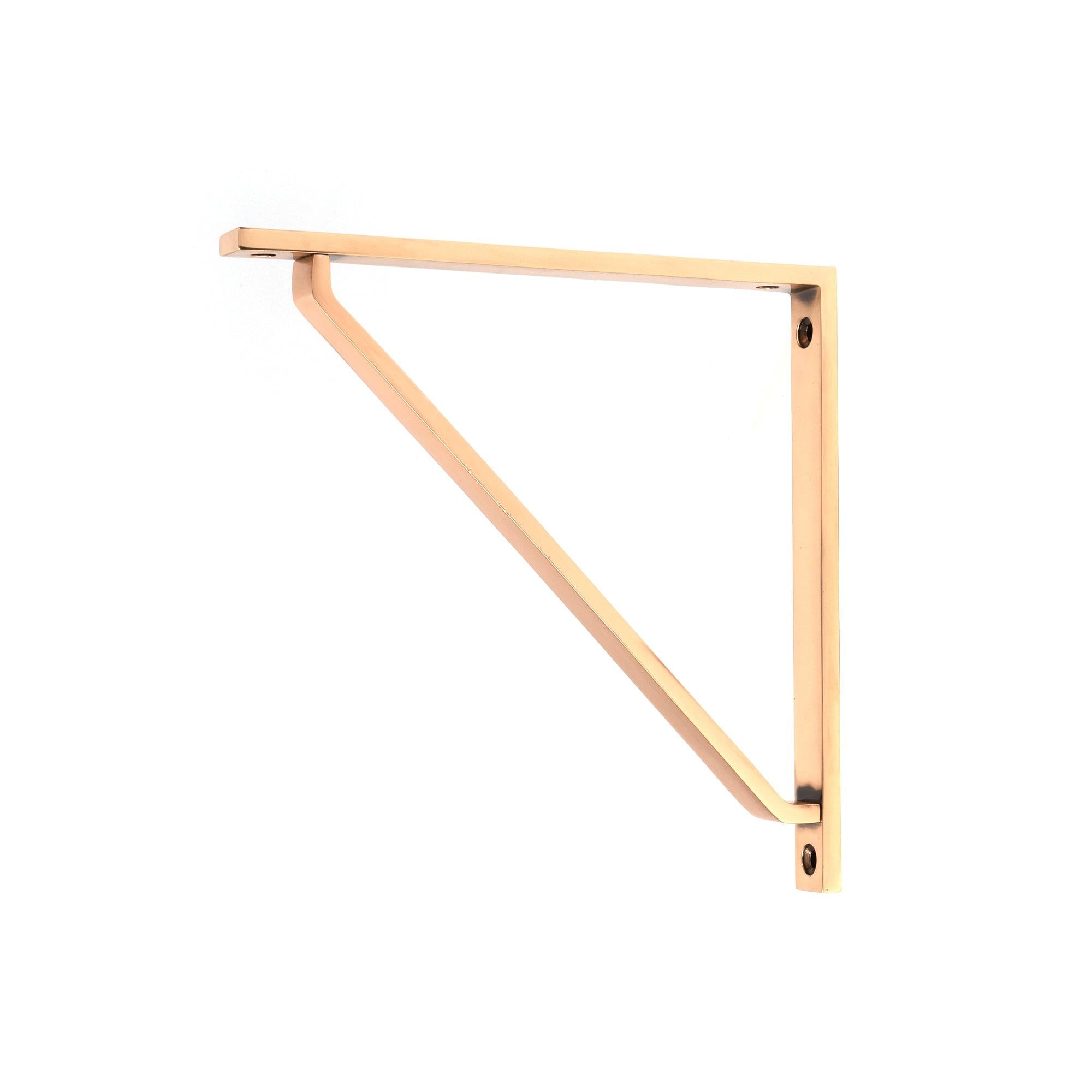 Polished Bronze Barton Shelf Bracket (200mm x 200mm) | From The Anvil - Shelf Brackets - From The Anvil - Yester Home