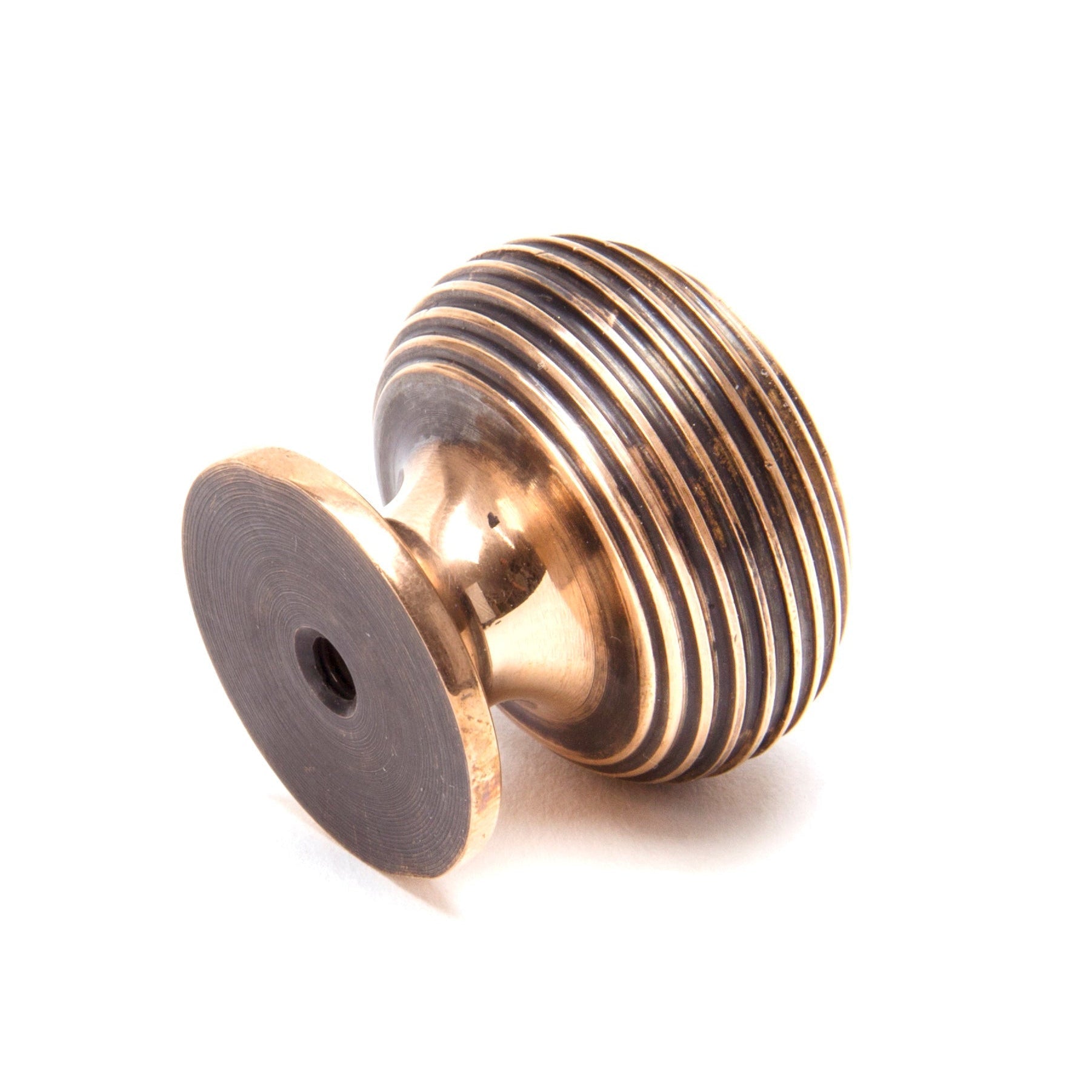 Polished Bronze Beehive Cabinet Knob 30mm | From The Anvil-Cabinet Knobs-Yester Home