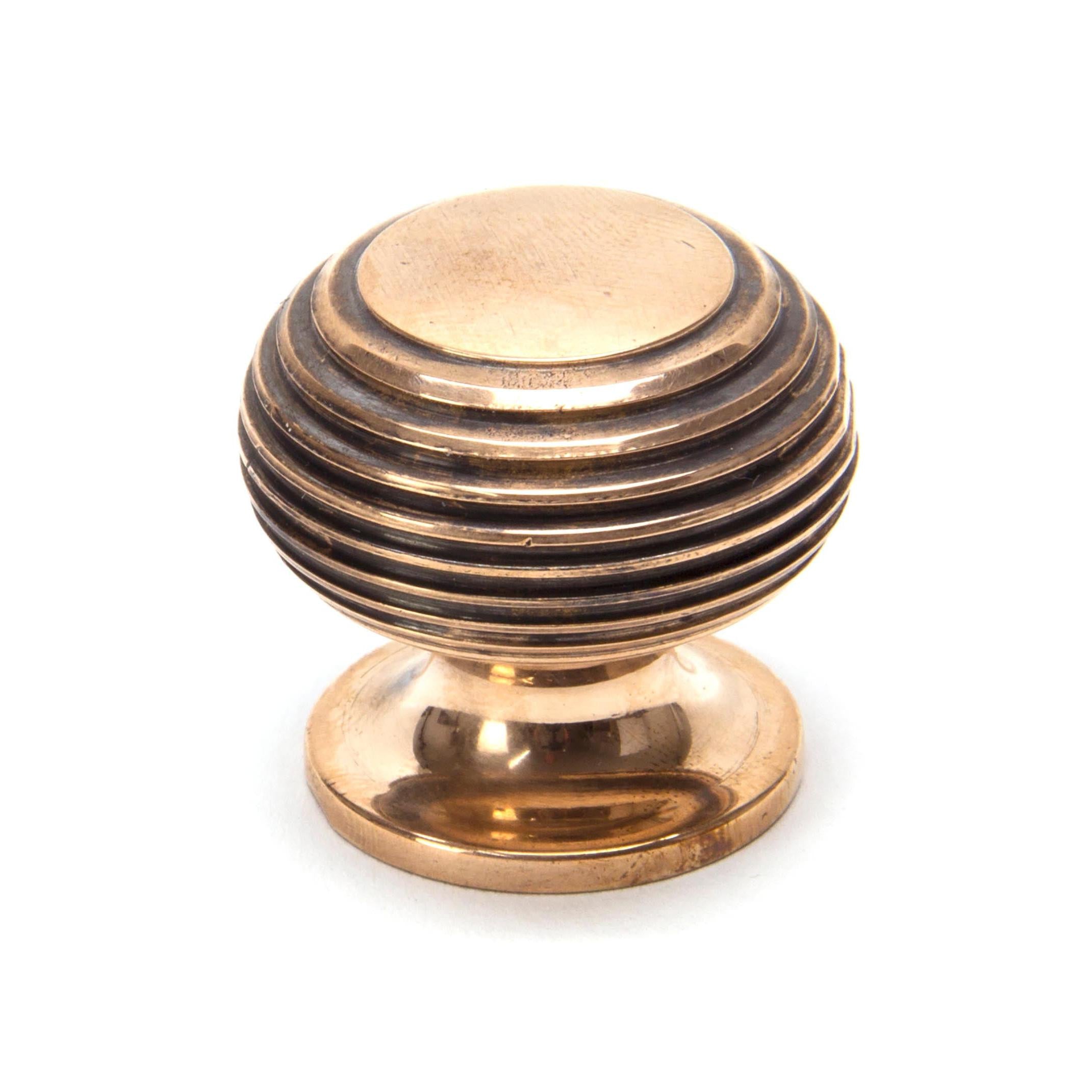 Polished Bronze Beehive Cabinet Knob 30mm | From The Anvil - Cabinet Knobs - From The Anvil - Yester Home