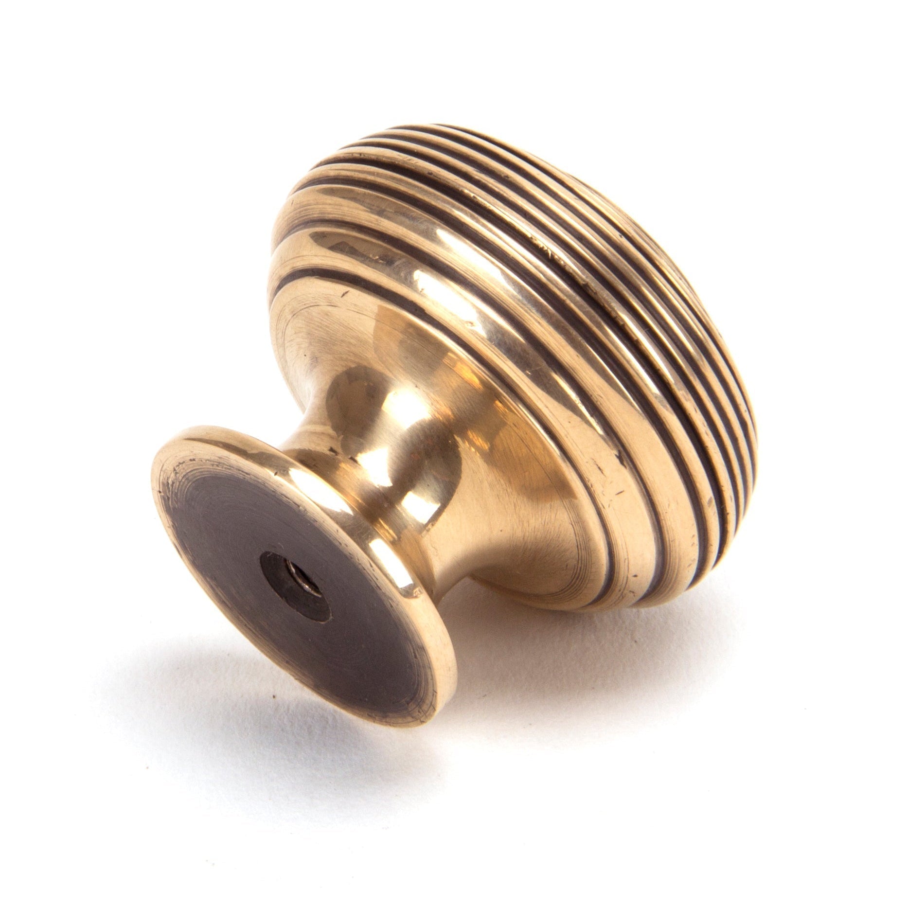 Polished Bronze Beehive Cabinet Knob 40mm | From The Anvil-Cabinet Knobs-Yester Home