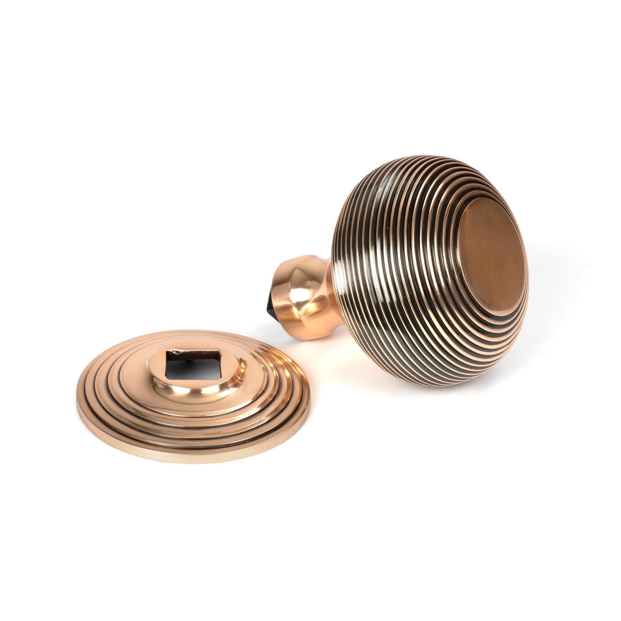 Polished Bronze Beehive Centre Door Knob | From The Anvil - Centre Door Knobs - From The Anvil - Yester Home